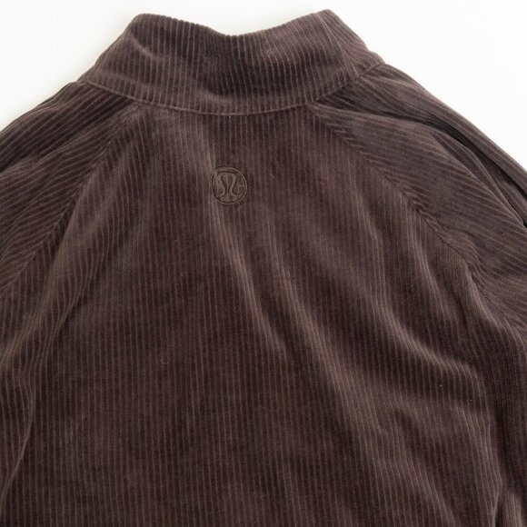 Lululemon Scuba Track Jacket Velvet Cord Espresso Brown W3HN5S Size 12 - Picture 11 of 16